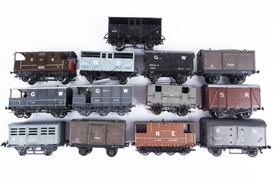 Lot 341 - A selection of 0-gauge guards wagons, vans and others