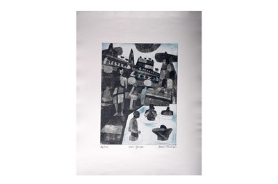 Lot 1018 - Julian Trevelyan - Holy Ganges | limited edition etching with aquatint