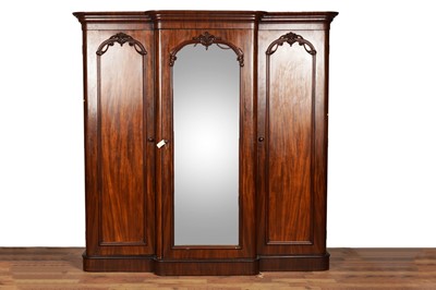 Lot 31A - A Victorian carved mahogany wardrobe