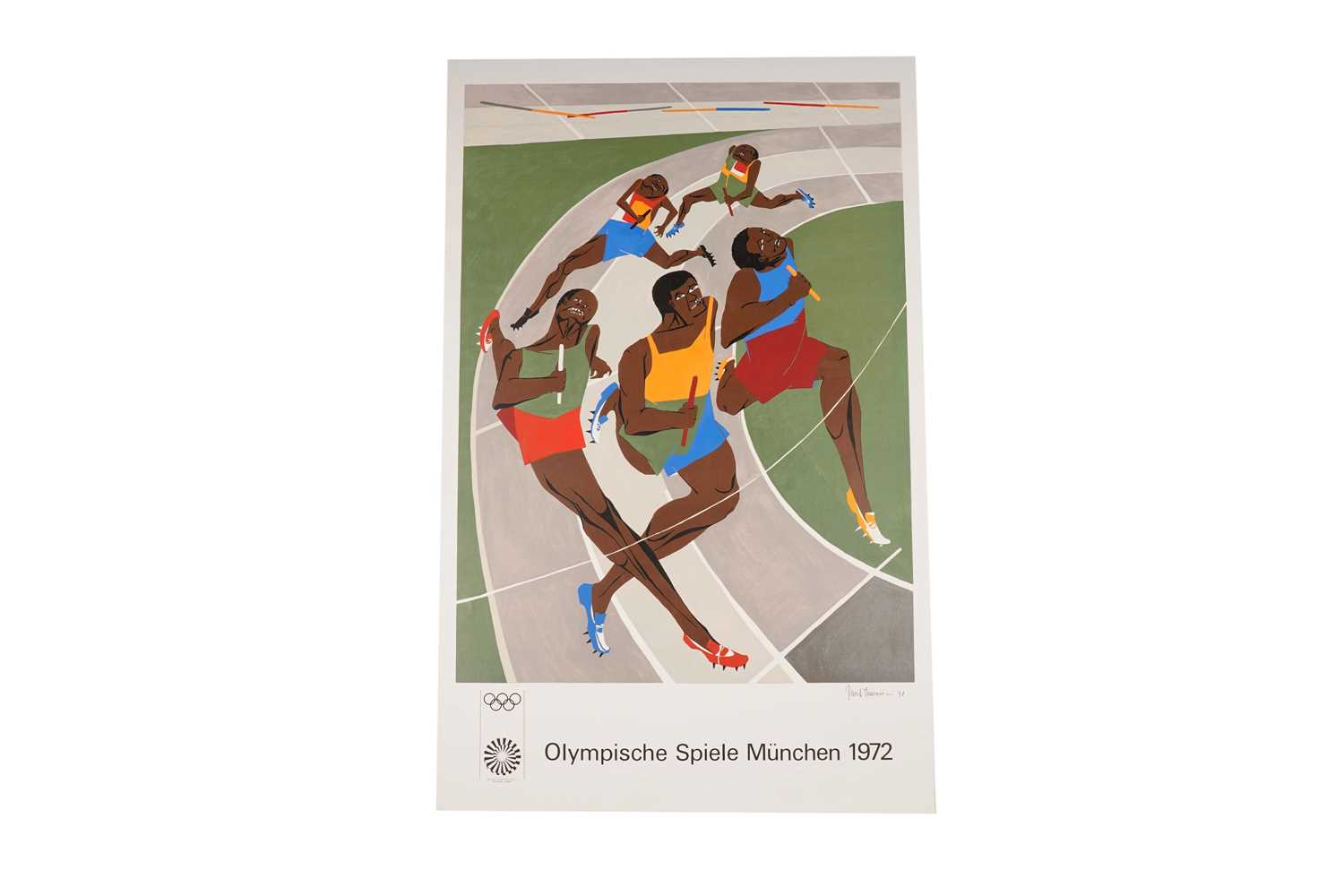 Lot 1195 - Jacob Lawrence - Olympic Games Munich 1972 poster | signed serigraph