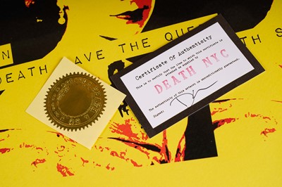Lot 1045 - Death NYC - Death Save the Queen | screenprint