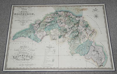 Lot 29 - Greenwood and Fowler's Map of Edinburgh and Holy Island