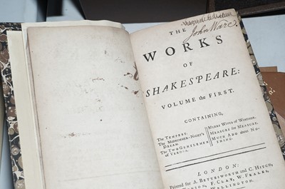 Lot 223 - The Works of Shakespeare, 1733, 7 vols