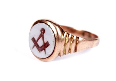 Lot 509 - A Masonic intaglio seal signet ring