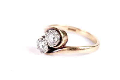 Lot 516 - A diamond two stone ring