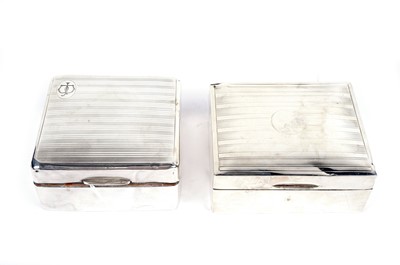 Lot 763 - Two silver cigarette boxes