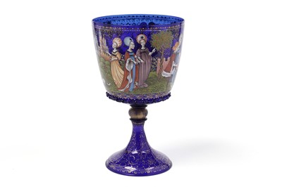 Lot 411 - A Venetian glass goblet in 15th Century style