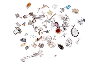 Lot 737 - A selection of silver and other charms