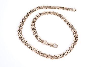 Lot 538 - A yellow gold fancy link chain necklace