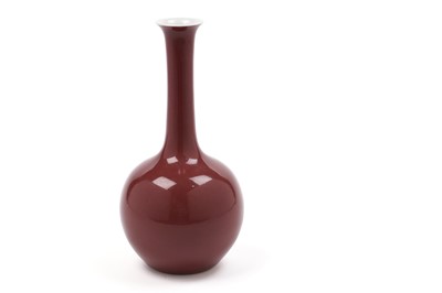 Lot 357 - A Chinese liver-red bottle vase