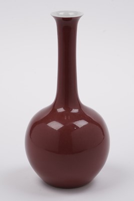 Lot 357 - A Chinese liver-red bottle vase