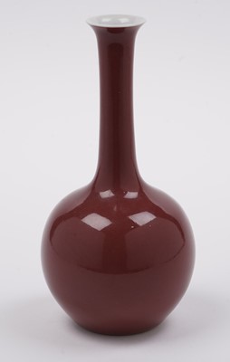 Lot 357 - A Chinese liver-red bottle vase