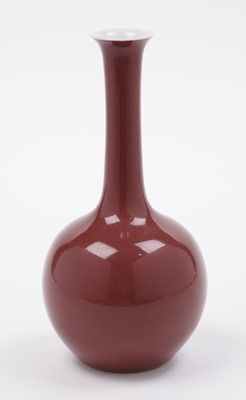 Lot 357 - A Chinese liver-red bottle vase