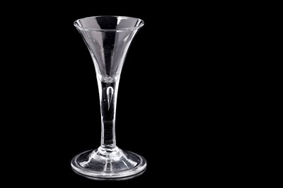 Lot 645 - A Georgian trumpet-shaped wine glass