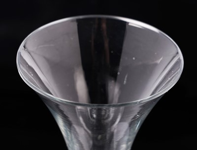 Lot 645 - A Georgian trumpet-shaped wine glass