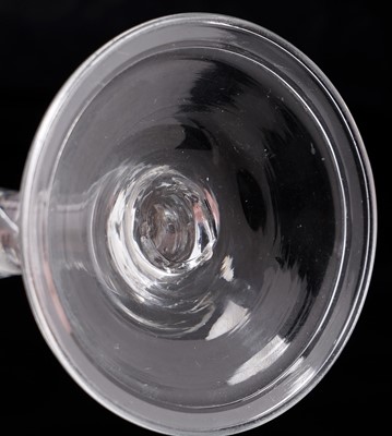 Lot 645 - A Georgian trumpet-shaped wine glass