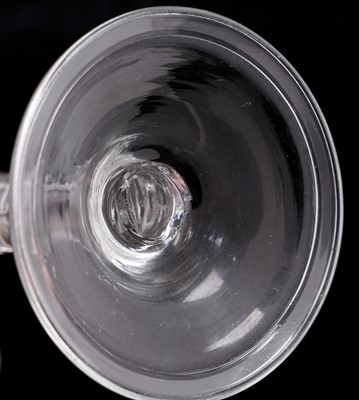 Lot 645 - A Georgian trumpet-shaped wine glass