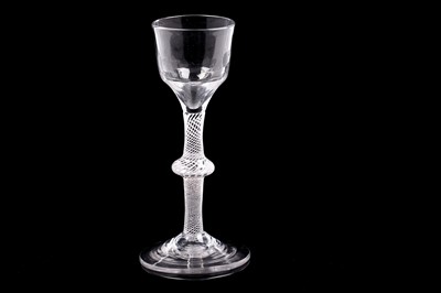 Lot 646 - A Georgian opaque twist wine glass