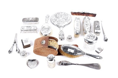 Lot 261 - An extensive collection of Victorian and later silver backed dressing accessories