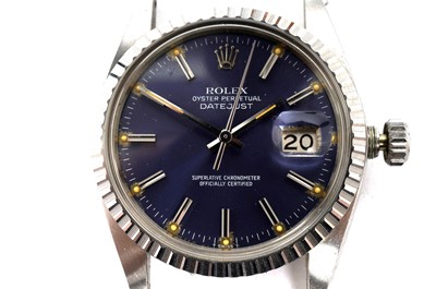 Lot 1020 - Rolex Oyster Perpetual Datejust: a stainless steel cased superlative chronometer wristwatch