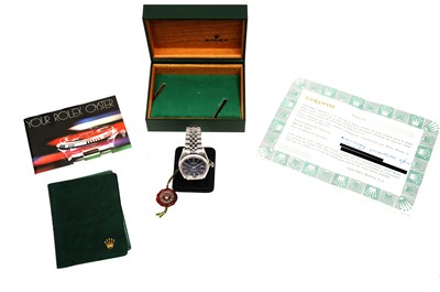 Lot 1020 - Rolex Oyster Perpetual Datejust: a stainless steel cased superlative chronometer wristwatch