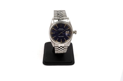 Lot 1020 - Rolex Oyster Perpetual Datejust: a stainless steel cased superlative chronometer wristwatch