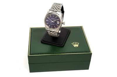 Lot 1020 - Rolex Oyster Perpetual Datejust: a stainless steel cased superlative chronometer wristwatch