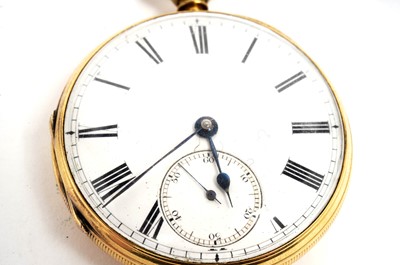 Lot 1021 - Robin Owens, London: an 18ct yellow gold cased open faced pocket watch