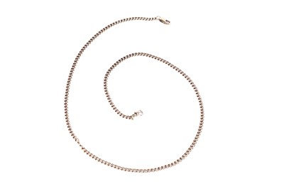 Lot 647 - A 9ct yellow gold curb link chain necklace