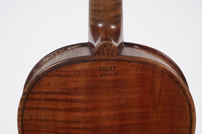 Lot 201 - A violin by Perry and Wilkinson, Dublin, numbered 2495; and original receipt