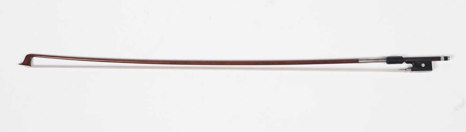 Lot 202 - A French violin bow stamped 'Leon Bernardel'