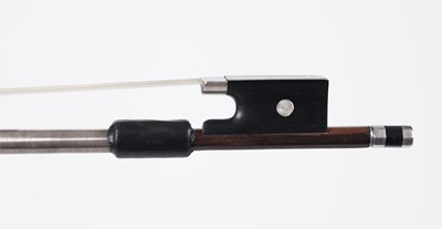 Lot 202 - A French violin bow stamped 'Leon Bernardel'