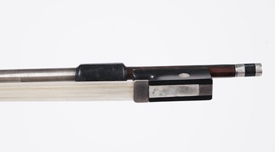 Lot 202 - A French violin bow stamped 'Leon Bernardel'