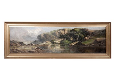 Lot 127 - Manner of Francis "Frank" T. Carter - Panoramic Landscape of an Estuary | oil on board