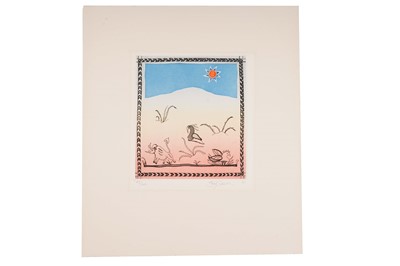 Lot 303 - Anthony Benjamin - Red Mountain | colour etching