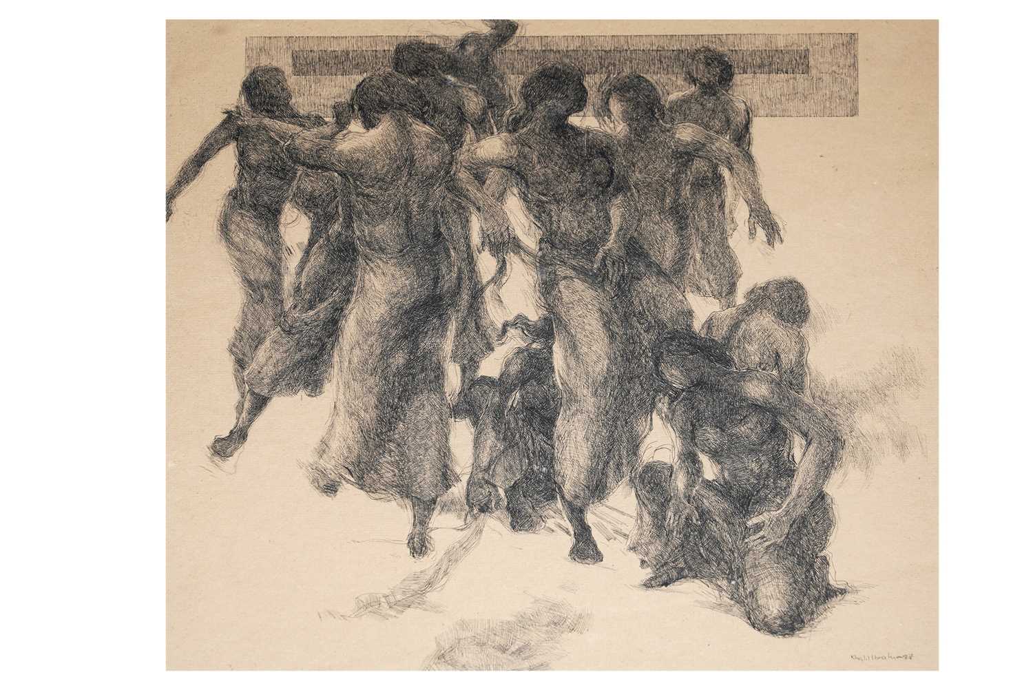Lot 1242 - Khalil Ibrahim - 'Fisherman Series J' | ink on card