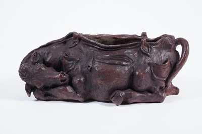 Lot 919 - Lisa Delarny - Cowskin Handbag | clay sculpture
