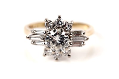 Lot 1209 - An Art Deco diamond dress ring