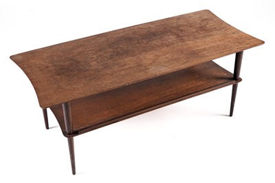 Lot 883 - A mid-Century teak two-tier coffee table