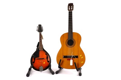 Lot 386 - An Aria acoustic guitar; and a Stagg mandolin