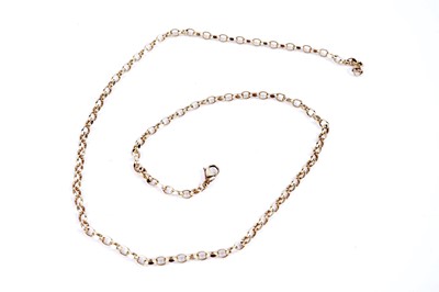 Lot 699 - A 9ct yellow gold belcher link chain necklace