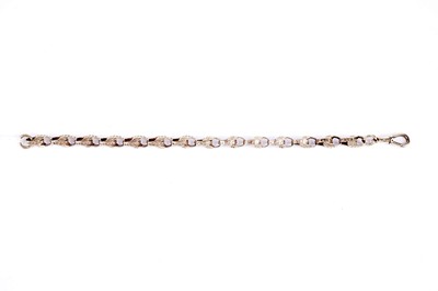 Lot 716 - A 9ct yellow gold fancy link chain bracelet