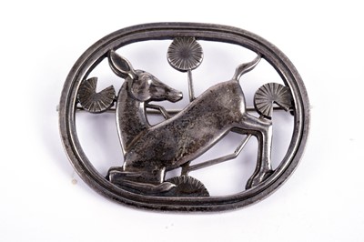 Lot 726 - A Georg Jensen silver brooch