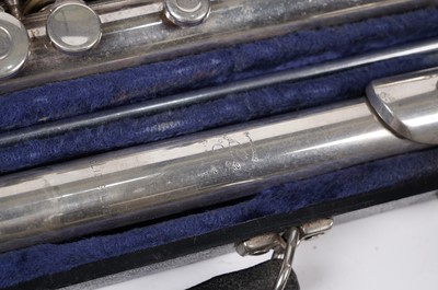 Lot 6 - A Gemeinhardt 2ESH silver plated closed hole flute