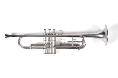 Lot 193 - A Besson Brevete professional silver plated trumpet