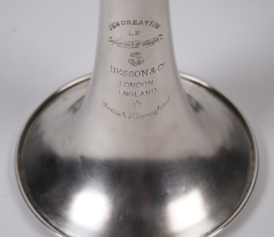 Lot 193 - A Besson Brevete professional silver plated trumpet