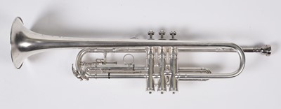 Lot 193 - A Besson Brevete professional silver plated trumpet