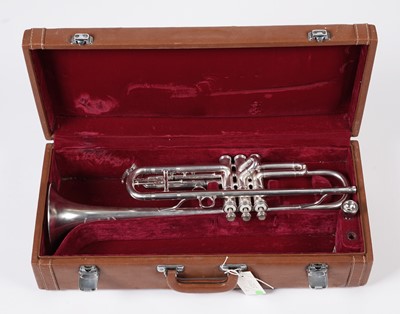 Lot 193 - A Besson Brevete professional silver plated trumpet