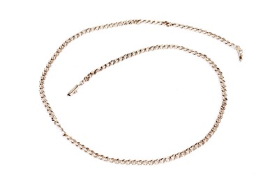 Lot 634 - A 9ct yellow gold curb link chain necklace