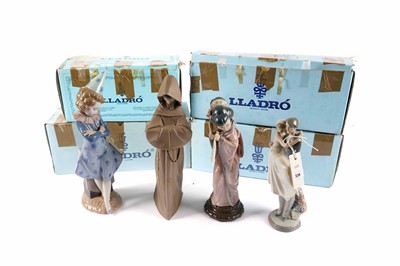 Lot 225 - Four Lladro ceramic figures